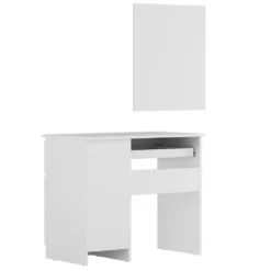 Schminktisch Weiß Mit Spiegel Und Schubladen Lora 90x50x77cm -Vidaxlko Verkaufe d0eed44b1524cc676da422e53365bba2