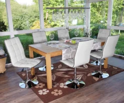 Esszimmerstuhl HWC-C41, Stuhl Küchenstuhl, Höhenverstellbar Drehbar, Kunstleder Weiß -Vidaxlko Verkaufe d3d147d7cc6066a3a4be33ed3764c1cc