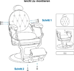 Barberpub Friseurstuhl Hydraulische Friseursessel 2933 GD, Mit Retro/ Vintage Stil, 360° Drehbar, Kunstleder, Goldrahmen , 109 × 68 × 113 Cm (Schwarz-Gold) 15 Barberpub Friseurstuhl Hydraulische Friseursessel 2933 GD, Mit Retro/ Vintage Stil, 360° Drehbar, Kunstleder, Goldrahmen , 109 × 68 × 113 Cm (Schwarz-Gold) -Vidaxlko Verkaufe d3df363189bac9cbea17588530bf647e
