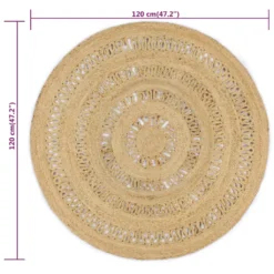 VidaXL Teppich Handgefertigt Jute Geflochten 120 Cm -Vidaxlko Verkaufe d3ff85d095d32de9320fcc9a83459bc3