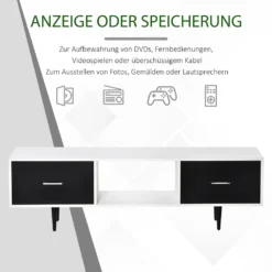 HOMCOM Fernsehtisch Fernsehschrank Mit Schubladen Regale Für 60'' Fernseher TV-Board Wohnzimmer Schlafzimmer Spanplatte Metallbeine Weiß 140 X 30 X 42 Cm 13 HOMCOM Fernsehtisch Fernsehschrank Mit Schubladen Regale Für 60'' Fernseher TV-Board Wohnzimmer Schlafzimmer Spanplatte Metallbeine Weiß 140 X 30 X 42 Cm -Vidaxlko Verkaufe d4b5ecd6e60e6a3a5676d2b3a90fde9b