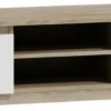 TV Schrank Lowboard Fernseher Schrank TV Möbel Fernsehtisch Sonoma Weiß, Farbe:Sonoma Weiß, Größe:140cm