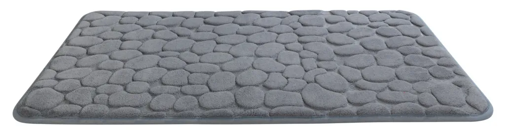 Wenko Badteppich Memory Foam Pebbles Grau 2 Wenko Badteppich Memory Foam Pebbles Grau – Bild 2