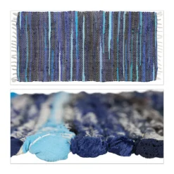 Relaxdays Blauer Flickenteppich 70 X 140 Cm -Vidaxlko Verkaufe d633dad980ddc68ba5e8943bd04d0d1d