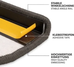 Stufenmatten Alto Treppenschutz Mit Winkelschiene Und Klebestreifen Anthrazit Rechteckig -Vidaxlko Verkaufe d67bf91383975c8299b76a9d15683b7a