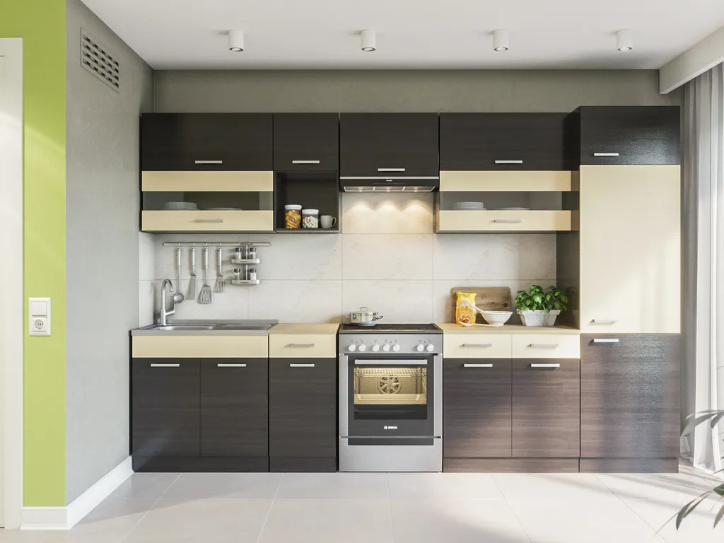 Küche Alina 320+ Küchenzeile Küchenblock EinbauKüche KomplettKüche Wenge 2 Küche Alina 320+ Küchenzeile Küchenblock EinbauKüche KomplettKüche Wenge – Bild 2