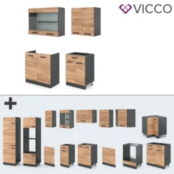 Vicco Küchenzeile R-Line Anthrazit Goldkraft 140 Cm Holzwerkstoff -Vidaxlko Verkaufe d6c0f379d351ce4fc801eaa4be54614e