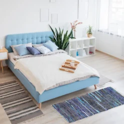 Relaxdays Blauer Flickenteppich 70 X 140 Cm -Vidaxlko Verkaufe d6f98895fb6e059f8040d89c4a780684