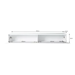 TV Lowboard BARGO Schrank Fernsehschrank 180 Cm Loft Design Ohne LED Matt / Hochglanz Weiß -Vidaxlko Verkaufe db5f68c37da7cf1fa3caf2a98f0dbf48