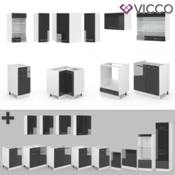 Vicco Eckküchenzeile Fame-Line Weiß Anthrazit Hochglanz 160,5 X 190 Cm Holzwerkstoff -Vidaxlko Verkaufe db9d7fdba685e8397026adb32338ae51