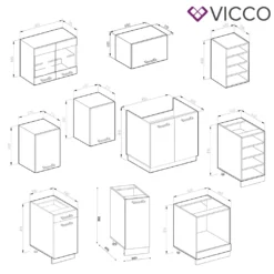 Vicco Küchenzeile R-Line Goldkraft Weiß Hochglanz 240 Cm Holzwerkstoff -Vidaxlko Verkaufe dc52532861909772ccbf9f39207d8f45