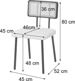 6er-Set Esszimmerstuhl MCW-K88, Lehnstuhl Stuhl, Holz Poly-Rattan Metall Bouclé Stoff/Textil Weiß -Vidaxlko Verkaufe dca3dbad0d2117f4c9439a69b836283d