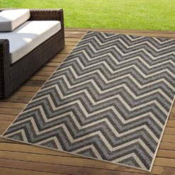 In- & Outdoor-Teppich Clyde Wetterfester Sommerteppich Moderne Designs Chevron 200x290 Cm -Vidaxlko Verkaufe dcfce3ed9537ded2b19546faae6fb92d