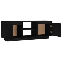 VidaXL TV-Schrank Schwarz 110x30x40 Cm Massivholz Kiefer -Vidaxlko Verkaufe ddd8cb13a2a3b877ef6f9bc04c4353a2
