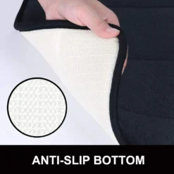 Badematten Rutschfeste Badematten Und WC Vorleger Waschbar Badteppich Für Badezimmer (Schwarz) -Vidaxlko Verkaufe de43a522decea1fe69c4fc67a1dddae4