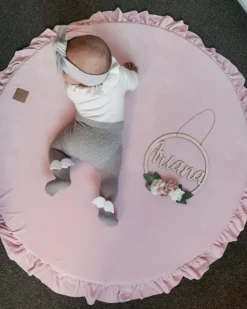 MeowBaby Baby Spielmatte Rund Mit Volant, Rosa -Vidaxlko Verkaufe dec2ce7593c1c74c72cdc4eb8c5b1c90