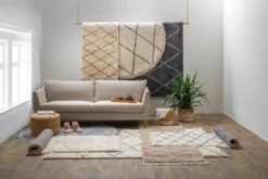 Wohnzimmer Shaggy Teppich Diamantmuster Super Soft Moderner Hochflor Teppich Weiss Grau, Grösse: 155x230cm -Vidaxlko Verkaufe df74db3d627375f02332b6e712d08ad4