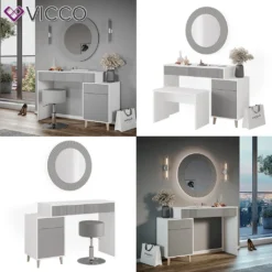 Vicco Schminktisch Arles Weiß Hellgrau Schminkspiegel 120x77 Cm Holzwerkstoff 15 Vicco Schminktisch Arles Weiß Hellgrau Schminkspiegel 120x77 Cm Holzwerkstoff -Vidaxlko Verkaufe df92a84a362b4e59048a8ca664491e27 1