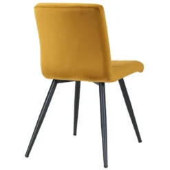 2er Set Esszimmerstuhl Polsterstuhl Stoff Samt Oder Stoff Lederoptik, Farbe:Gelb, Material:Samt -Vidaxlko Verkaufe e0240344ec32ccd7ced8871791dea2e9