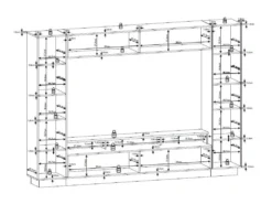 TV-Möbel TV-Wand Mit Stauraum & LEDs - MDF Lackiert - Weiß - CHACE