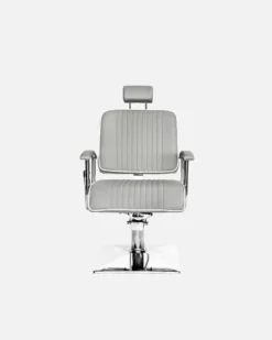 Damen Friseurstuhl Friseursessel Bedienungsstuhl Friseureinrichtung Unisex Damen Herren Barbershop Stuhl Barbier Barber Stylist Grau