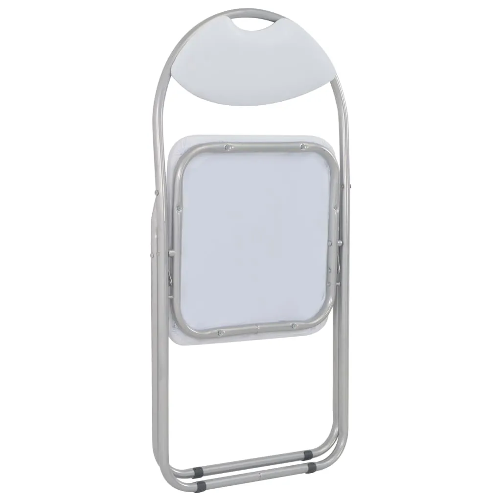 HOMMIE Stühle Esszimmer Klappbare Esszimmerstühle 6-er Set Weiß Kunstleder 5 HOMMIE Stühle Esszimmer Klappbare Esszimmerstühle 6-er Set Weiß Kunstleder – Bild 5