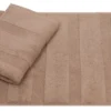 Betz 2er Pack Badvorleger Größe 50x70 Cm 100% Baumwolle Badematte Badteppich Duschvorlage DELUXE Qualität 680 G/m² Farbe - Mokka