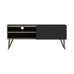 TV Schrank Dronninglund Lowboard Wohnzimmer TV Board Schwarz Holz-Optik Fernsehtisch Mit Tür -Vidaxlko Verkaufe e7771ebd8f79ab45b07b33a1708de4df