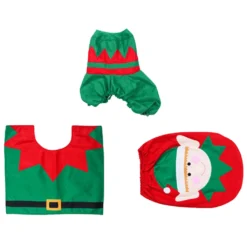 3er/set Bad WC Sitzbezug, Badematte Teppich, Wassertank Deckel Sitzbezug, Weihnachten Badezimmer Dekoration -Vidaxlko Verkaufe e7aeac91c6bb1073ff7884fae4d27a38