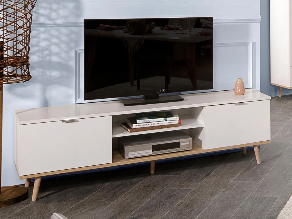 TV-Lowboard Unterschrank HiFi Element Fernsehtisch Rack Sideboard "Dalarna I" 3 TV-Lowboard Unterschrank HiFi Element Fernsehtisch Rack Sideboard "Dalarna I" – Bild 3