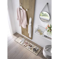 Wash+dry Minimatte Champagner Mit Rand Schuhablage Stufenmatte Waschbare Fußmatte, Größe:35 X 120 Cm -Vidaxlko Verkaufe e8d84994a2fc917f910573fe5f713350