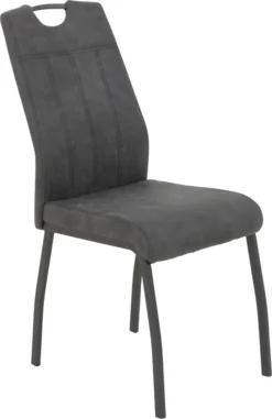 4er Set Esszimmerstuhl Elif - Mikrofaser Anthrazit - 140kg Belastbar -Vidaxlko Verkaufe e8dfc95787863b383be9d092025b09a0