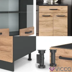 Vicco Küchenzeile R-Line Anthrazit Goldkraft 200 Cm Holzwerkstoff -Vidaxlko Verkaufe e9ea069c8940b3d82b363bcd18fe8e1e