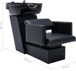 VidaXL Friseurstuhl Mit Waschbecken Schwarz 129x59x82 Cm Kunstleder -Vidaxlko Verkaufe e9ea510ffc5259fa7448928bd17b495f