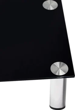 Mucola Fernseherhöhung Glasaufsatz TV-Aufsatz Tisch 80CM Rack Halterung Ständer Schwarz 80cm Halterung Bildschirm Regal Erhöhung -Vidaxlko Verkaufe ea79529188704e5a0d06216d908d54df