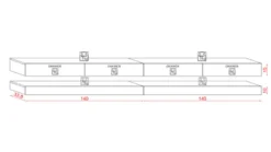 Lowboard "Fly" TV-Unterschrank 280 Cm Weiß Grau Hochglanz Inklusive LED -Vidaxlko Verkaufe eba897f8874a6b0c926c99eb9ae0d1d8
