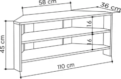 Thales Eck-Fernsehschrank / Tv-Lowboard - Weiß -Vidaxlko Verkaufe ebbbbddd0af5ed4a75507371dad7d669