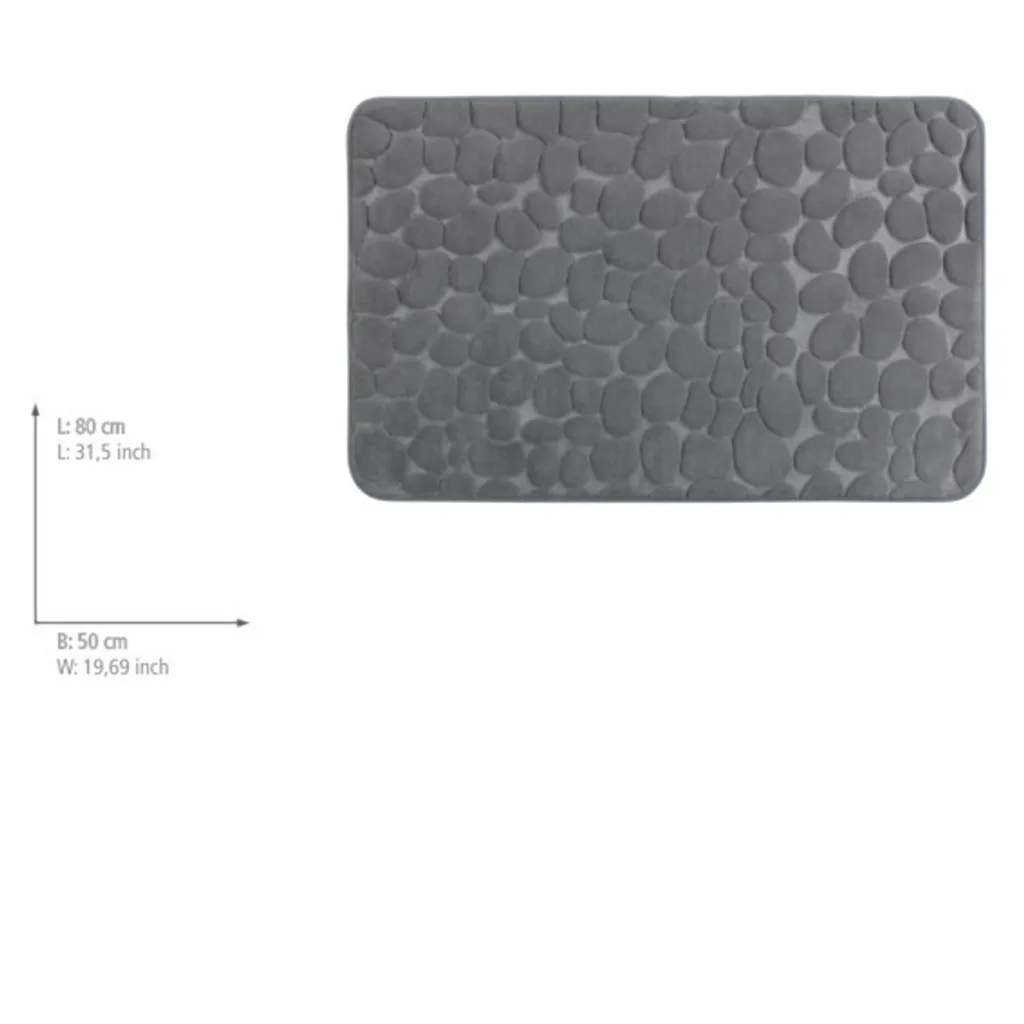 Wenko Badteppich Memory Foam Pebbles Grau 3 Wenko Badteppich Memory Foam Pebbles Grau – Bild 3