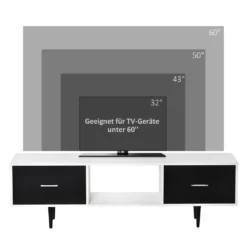 HOMCOM Fernsehtisch Fernsehschrank Mit Schubladen Regale Für 60'' Fernseher TV-Board Wohnzimmer Schlafzimmer Spanplatte Metallbeine Weiß 140 X 30 X 42 Cm 15 HOMCOM Fernsehtisch Fernsehschrank Mit Schubladen Regale Für 60'' Fernseher TV-Board Wohnzimmer Schlafzimmer Spanplatte Metallbeine Weiß 140 X 30 X 42 Cm -Vidaxlko Verkaufe efbb24c5ec08d2022eb47f6cb7b489df