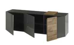 TV-Board Lowboard Positano | Grau Hochglanz / Eiche Mercure -Vidaxlko Verkaufe efca9b28c304524ee0603c01f794c357