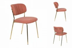 White Label Jolien 2-er Set Stühle Gold / Pink -Vidaxlko Verkaufe f25696df8344d430080235e0b6668a44
