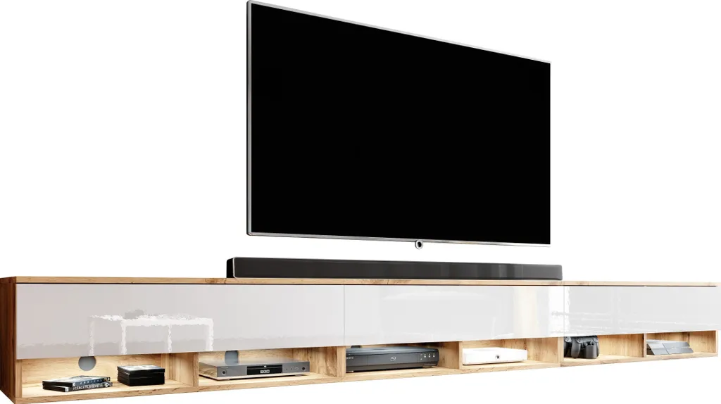 FURNIX TV-Kommode Lowboard Alyx Loft Design B300 XH34 XT32cm TV-Schrank OHNE LED 2 FURNIX TV-Kommode Lowboard Alyx Loft Design B300 XH34 XT32cm TV-Schrank OHNE LED – Bild 2