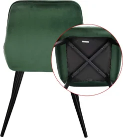 EUGAD 2er Set Esszimmerstühle Mit Armlehne Samt Küchenstühle Polsterstuhl Esszimmerstuhl Mit Metallbeine Belastbar Bis 100kg, Dunkelgrün -Vidaxlko Verkaufe f35d2e7feeb3adb184d8d23ecfd347d3