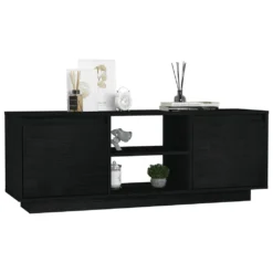 VidaXL TV-Schrank Schwarz 110x30x40 Cm Massivholz Kiefer -Vidaxlko Verkaufe f4bb32a6e88a1f0a37bd74e98ed65571
