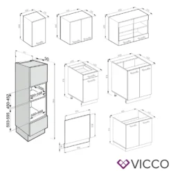 Vicco Küchenzeile + Arbeitsplatten R-Line Weiß Hochglanz 300 Cm Holzwerkstoff -Vidaxlko Verkaufe f50b664439ce3d66aaaec4f50e7c6bb4