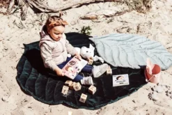 Bellochi Spielmatte Für Baby Und Kinder - Dunkelgrün - 138x120 Cm - Universal Spielteppich Zum Krabbelnlernen - Für Innen- Und Außenbereich - Weiches Veloursstoff - Blattform -Vidaxlko Verkaufe f52763123df73222cf355e520815a64b