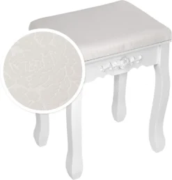 Tectake Schminktisch Mit 7 Schubladen, Spiegel Und Hocker Im Antik Look - Weiß -Vidaxlko Verkaufe f53c5f48c8936e1a49b1ab92c11ee104