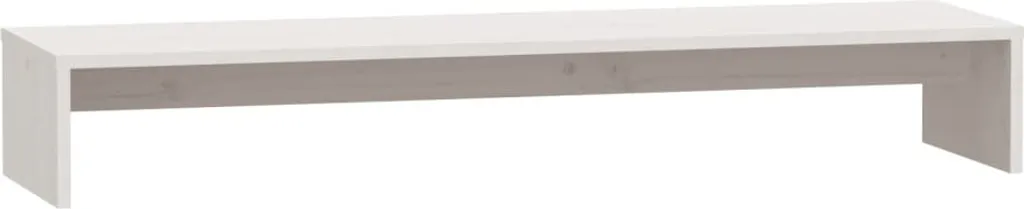 VidaXL Monitorständer Weiß 100x27x15 Cm Massivholz Kiefer 1 VidaXL Monitorständer Weiß 100x27x15 Cm Massivholz Kiefer