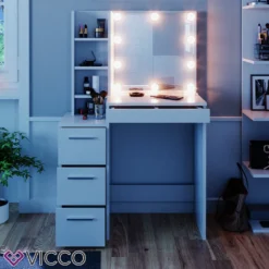 Vicco Schminktisch Frisiertisch Schminkkommode Meryl + LED-Beleuchtung Kommode -Vidaxlko Verkaufe f6c8f4387c326f49979ff03b30db2cd8