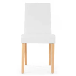 Esszimmerstuhl Littau, Küchenstuhl Stuhl, Leder Weiß, Helle Beine -Vidaxlko Verkaufe f72cf72546c9ca9384a6b3ba9812b393